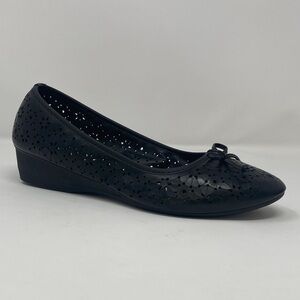 Harborside Black Women's  Memory Foam Minimalist Ballet Flats Size 10